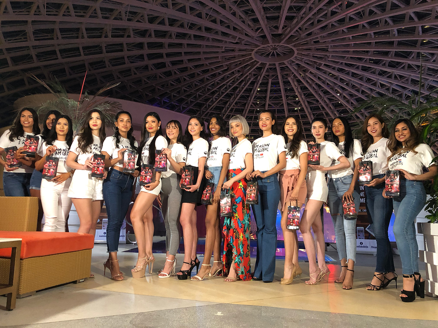 ASIAN SEARCH. The female candidates of Global Asian Model 2019 pose for the media during the press presentation at Okada Manila. Photo by Voltaire Tayag/Rappler 