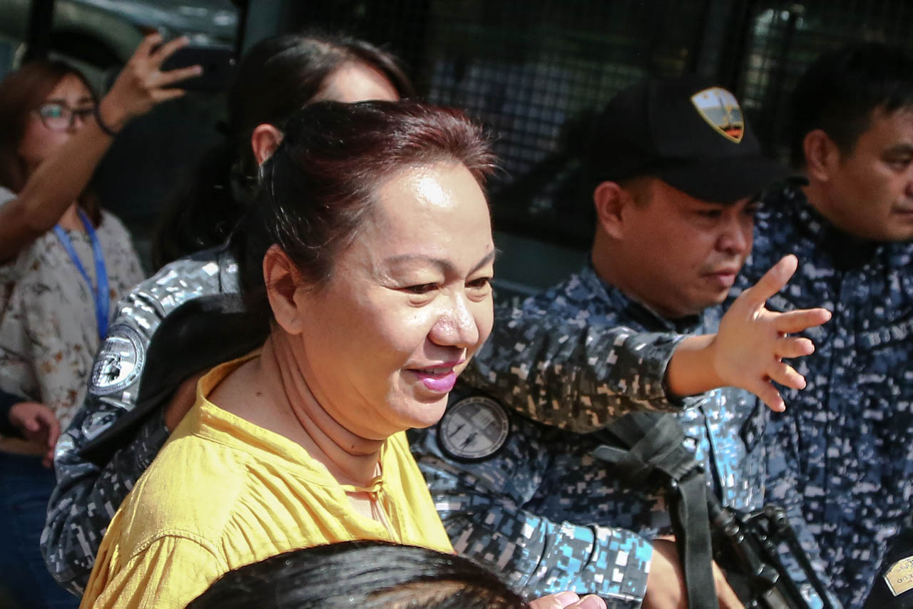 CONVICTED. Janet Lim Napoles emerges from the Sandiganbayan after she is convicted of plunder on December 7, 2018. Photo by Jire Carreon/Rappler  