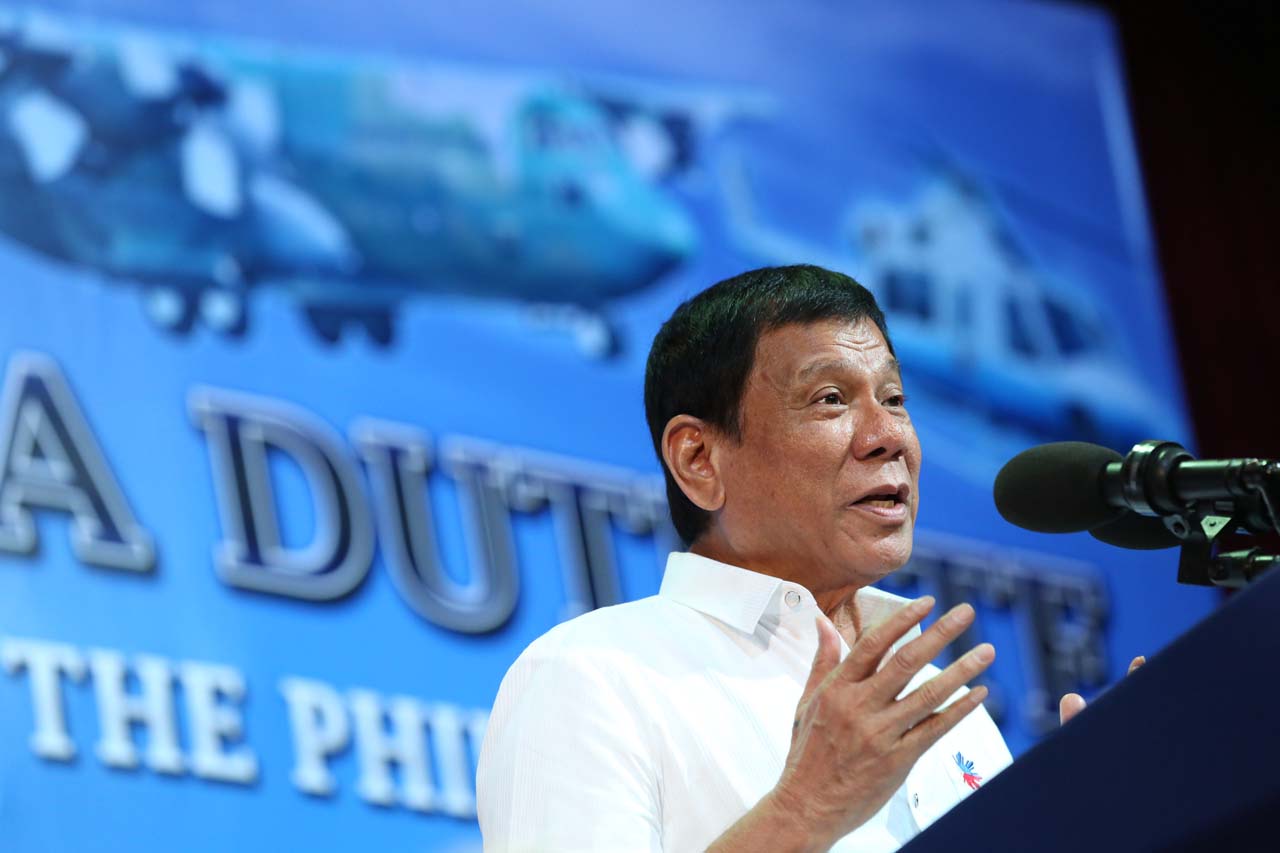'PROVE IT.' President Rodrigo Duterte is willing to cross-examine witnesses who say he ordered extrajudicial killings in Davao City. File photo by KING RODRIGUEZ/ PPD 