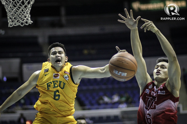 MINE. Raymar Jose (L) has 22 rebounds in FEU