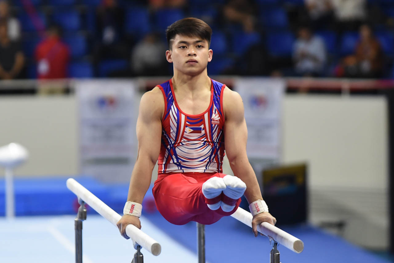 BEMEDALLED. Carlos Yulo bags 2 golds and 5 silvers in the 2019 Southeast Asian Games. Photo by Lisa Marie David/Rappler 