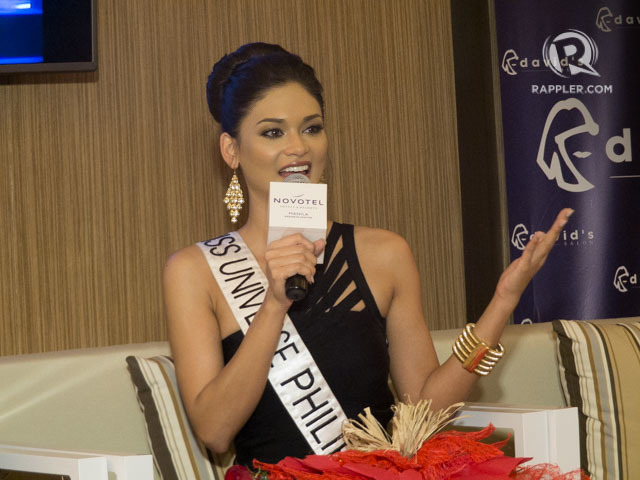READY FOR MISS UNIVERSE. Miss Universe Philippines 2015 Pia Wurtzbach talks to the press during her send-off, Thursday, November 26. Pia will compete in the Miss Universe pageant in Las Vegas on December 20. Photo by Alexa Villano/Rappler 
