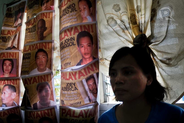 RELEASE ALL POLITICAL PRISONERS. The human rihgts group Karapatan claims there are almost 500 political prisoners in the Philippines.