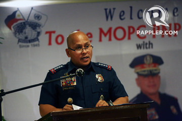 DFA HELP? PNP chief Ronald dela Rosa says should President Rodrigo Duterte agree, he wants the Foreign Affairs Department's help after the US State Department stopped the PNP's purchase of some 26,000 assault rifles. File photo by Ben Nabong/Rappler   