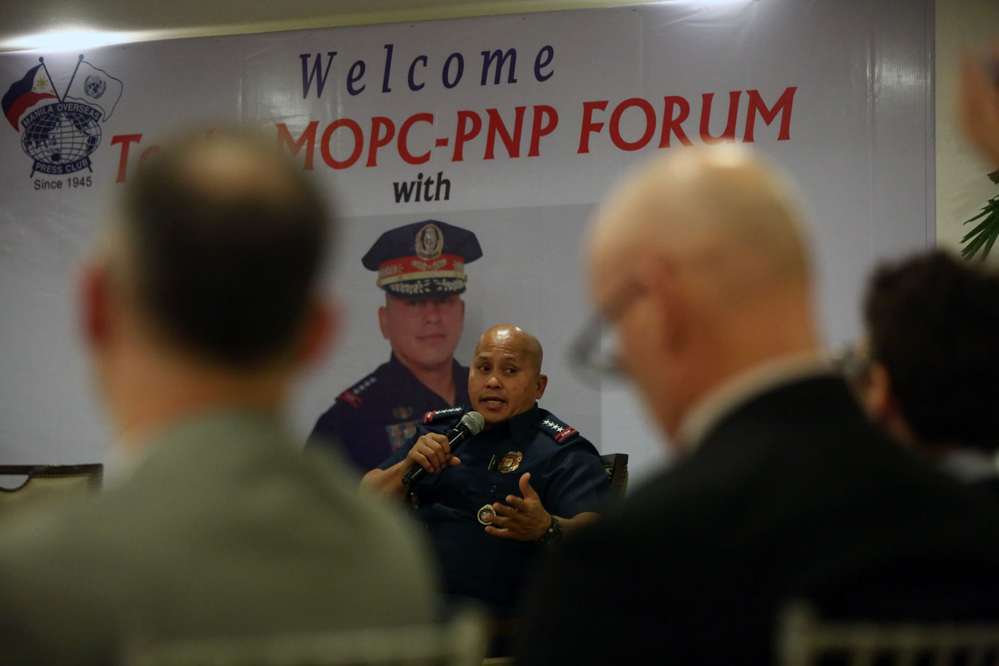 STALLED DEAL. PNP chief Ronald dela Rosa urges US officials to visit the Philippines and not just rely on 'biased' media reports. File photo by Ben Nabong/Rappler  
