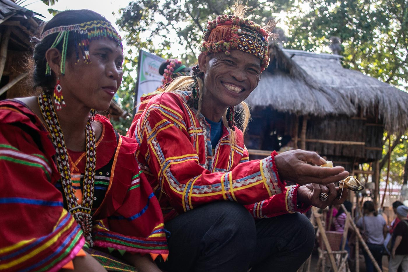 KADAYAWAN VILLAGE. Ata tribe members warmly welcome Kadayawan Village visitors and have regular performances of their dances. All photos by Manman Dejeto/Rappler  