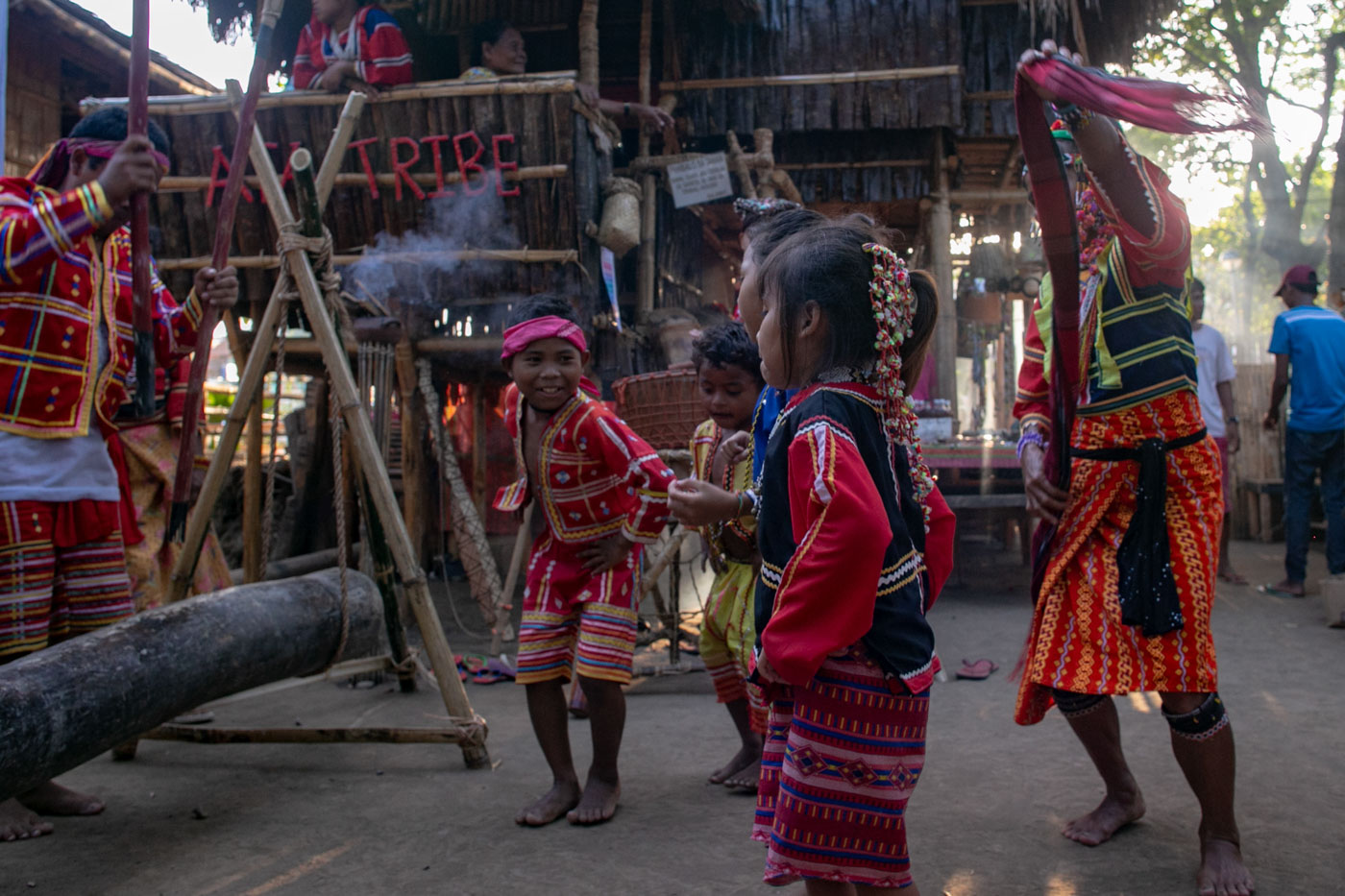 Visitors get to see young Ata tribe members being encouraged by their elders to learn and perform their cultural dances and rituals.
 