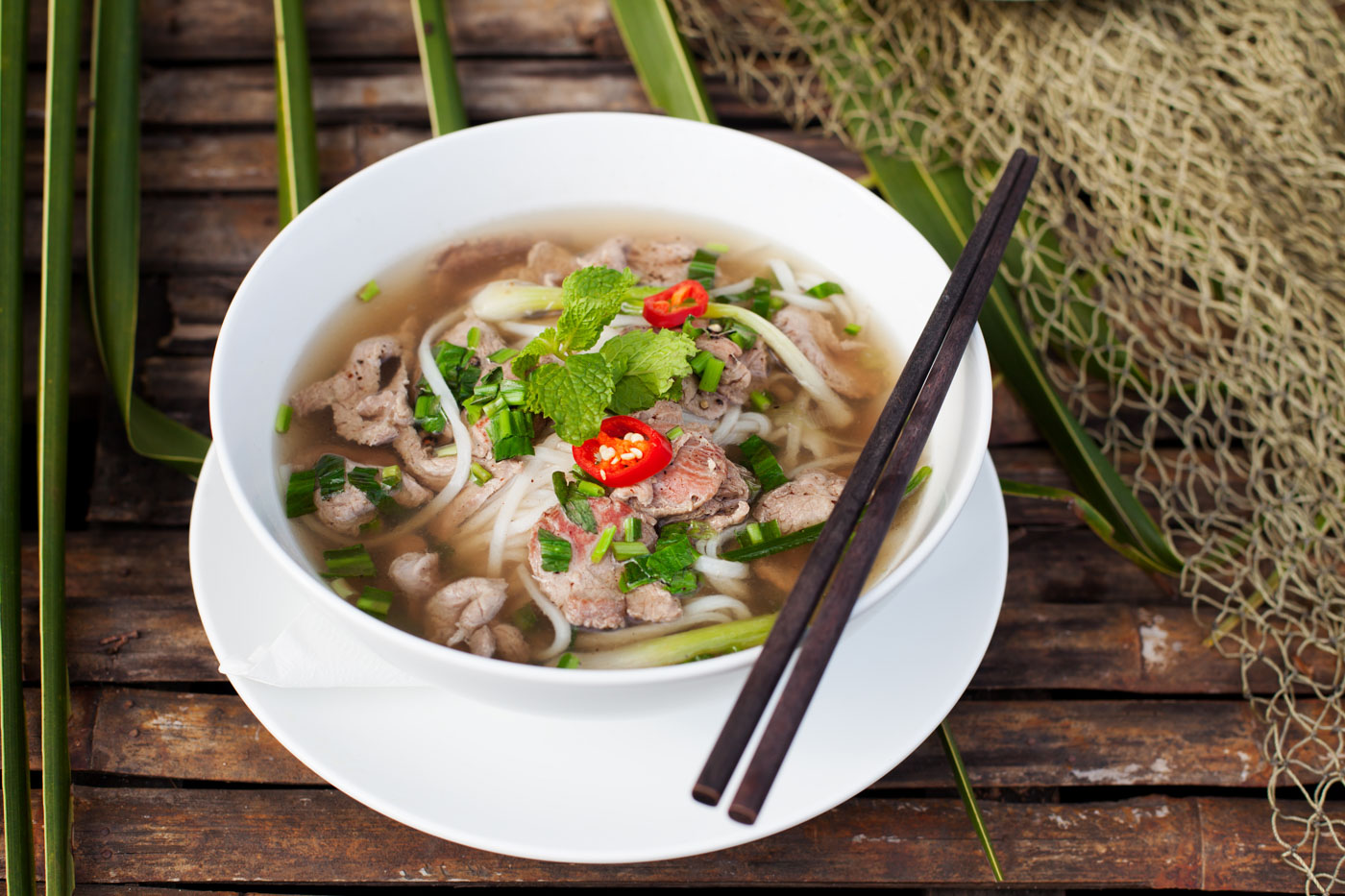 SOUTHEAST ASIAN FOOD. Pho, or rice noodle soup, is one of Vietnam's most popular dishes, comprised of clear broth, meat, veggies, and rice noodles. Photo from Shutterstock 