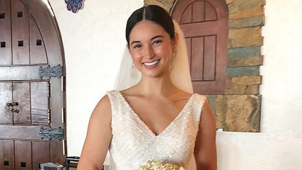 COLEEN GARCIA. The actress wears a gown by Israeli designer Galia Lahav on her wedding day. Screenshot from Instagram/officialtimyap 