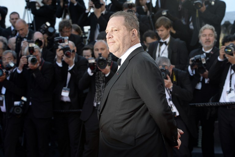 PREDATOR. This file photo taken on May 24, 2013 shows US producer Harvey Weinstein posing on May 24, 2013 as he arrives for the screening of the film 'The Immigrant' presented in Competition at the 66th edition of the Cannes Film Festival in Cannes.  Anne Christine Poujoulat/File/AFP 