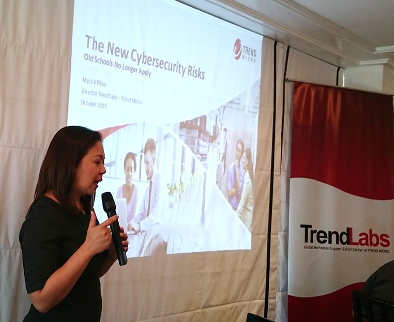 NEW RULES. Trend Micro's Myla Pilao explains the new threats the public faces from hackers who can tap into anything from your phone to your car. Photo by Chris Schnabel / Rappler 