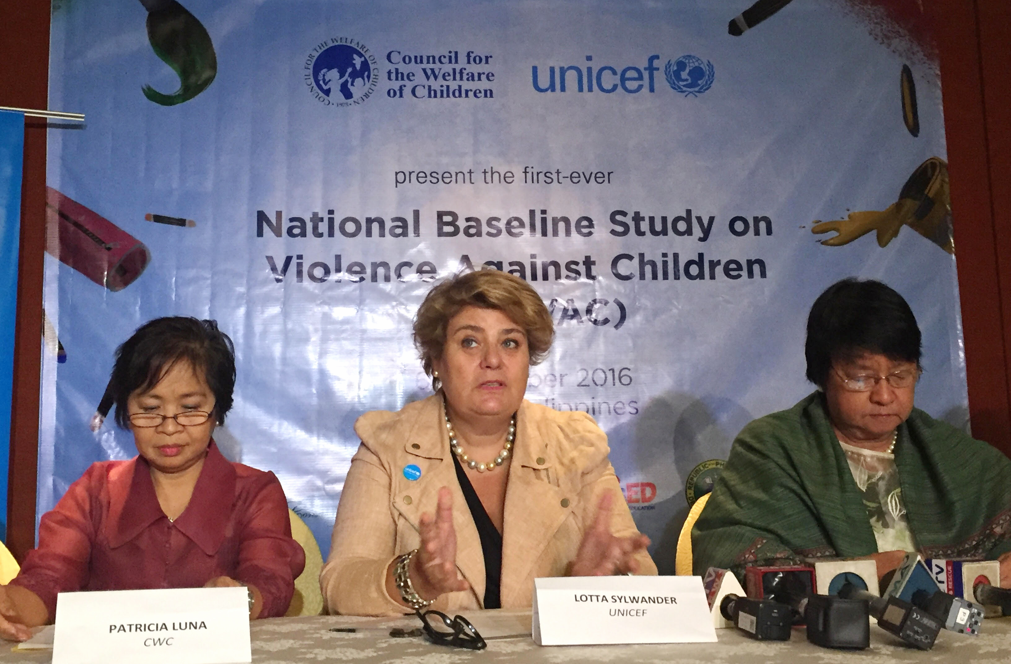 PHILIPPINE REPORT. The Council for the Welfare of Children and the United Nations  Children's Fund launch the National Baseline Study on Violence against Children on December 6, 2016. Photo by Patty Pasion/Rappler Photo  