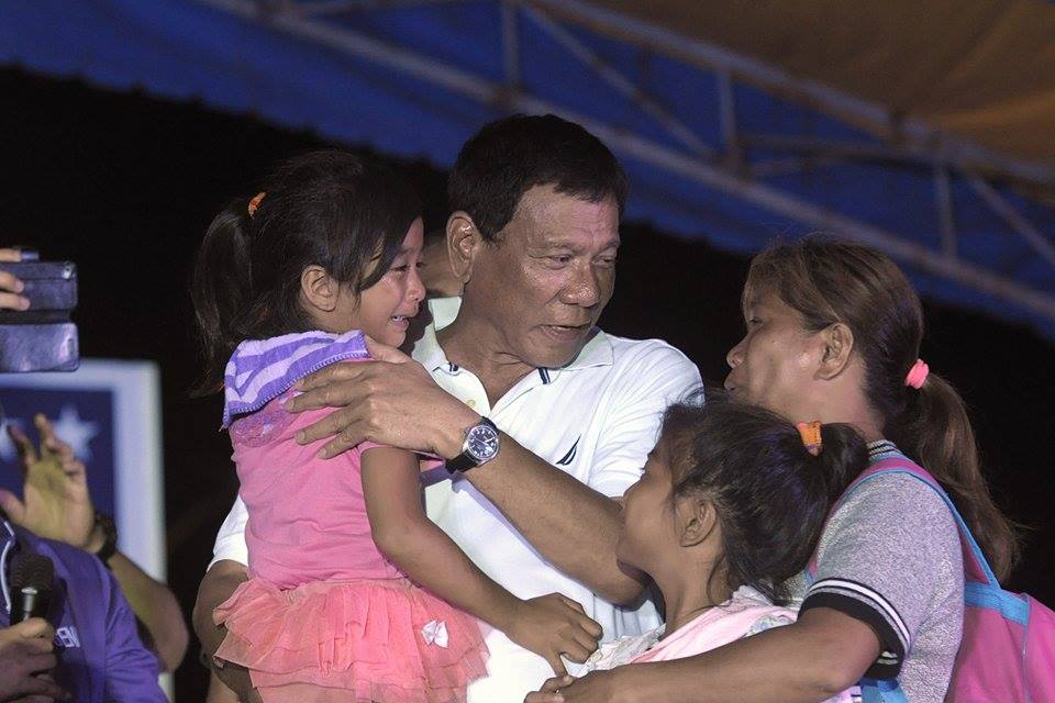 NO JOKE. Rivals of presidential polls front runner Rodrigo Duterte hit him for his 'distasteful' joke on the serious crime of rape. Photo by Duterte-Cayetano Media Team   
