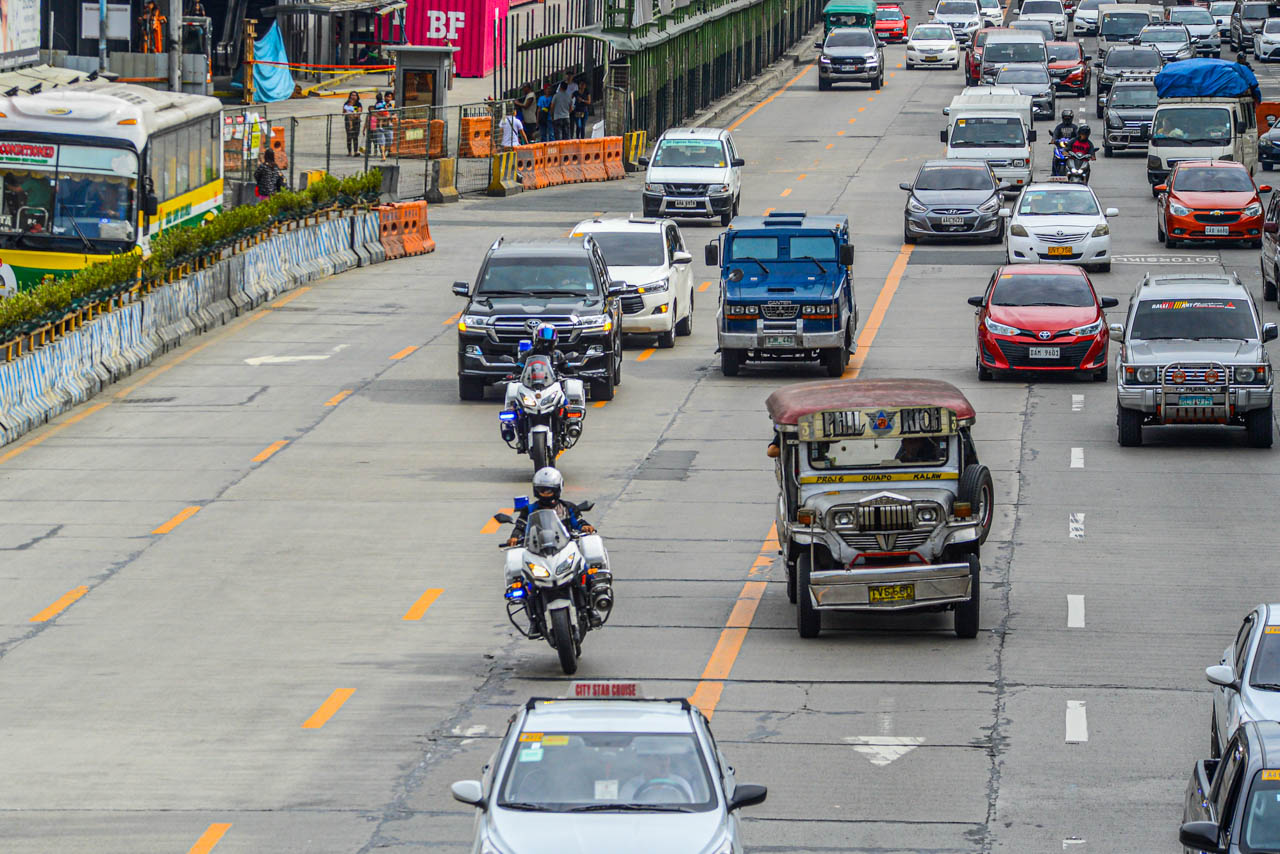 CONVOYS. Escorts will be provided for convoys that will transport delegates to the SEA Games 2019 venues. Photo by Maria Tan/Rappler 