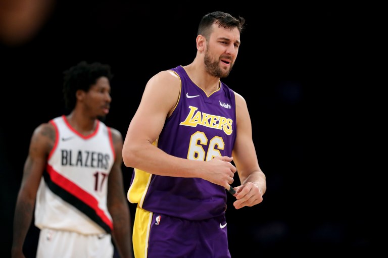 NBA RETIREMENT. Australian Andrew Bogut leaves his last NBA team, the Los Angeles Lakers, to pursue his basketball career back home. Photo by Sean M. Haffey/Getty Images/AFP    