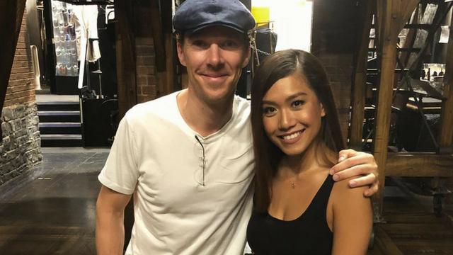 FANGIRL. Rachelle Ann Go meets Benedict Cumberbatch. Photo from Instagram.com/gorachelleann 