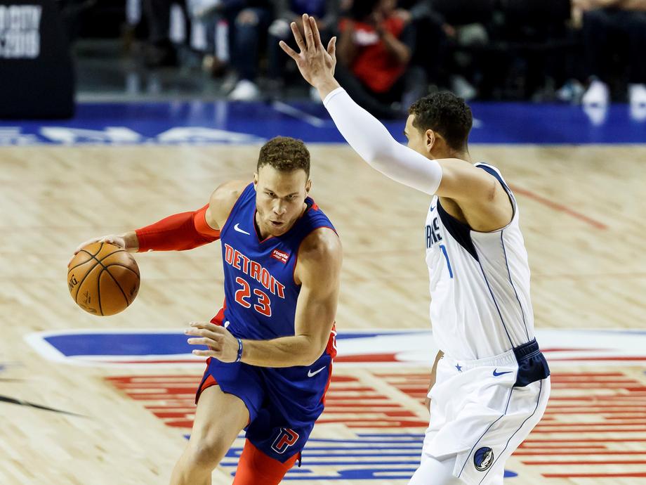 SIDELINED. Detroit Pistons forward Blake Griffin has only played 18 games this season. Photo by Jose Mendez/EPA-EFE  