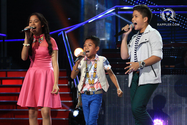 'SARANGGOLA NI PEPE.' Reynan Dal-Anay, Kyle Echarri, and Sassa Dagdag perform 'Saranggola ni Pepe/Ang Pipit.' 'Photo by Manman Dejeto/Rappler   