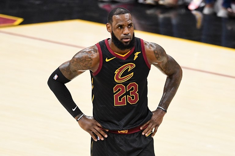THE DECISION. LeBron James joins one of the NBA'smost iconic clubs. Photo by Jason Miller/Getty Images/AFP 