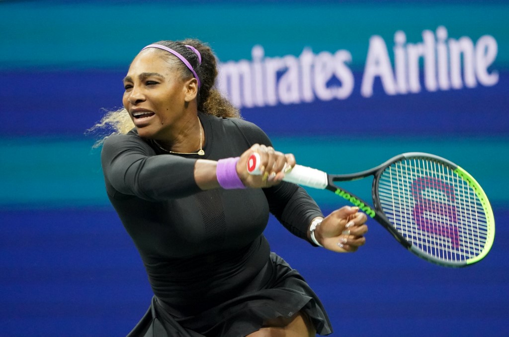 TOP FORM. Serena Williams joins sister Venus in an online workout. Photo by Don Emmert/AFP 