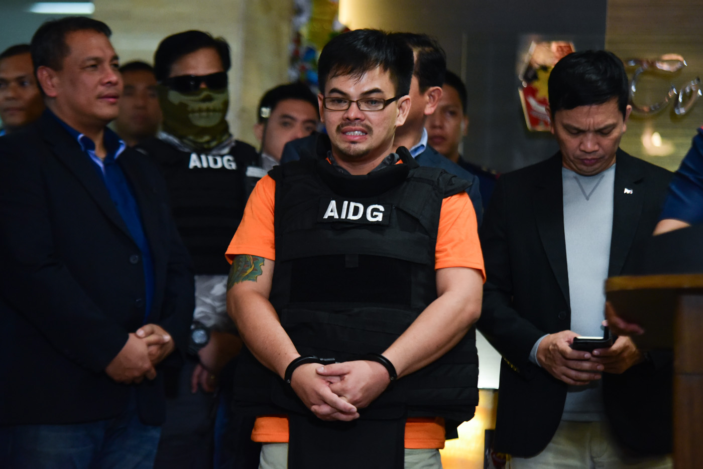 DRUG LORD? Alleged Eastern Visayas drug lord Kerwin Espinosa in Camp Crame. File photo by Alecs Ongcal/Rappler  