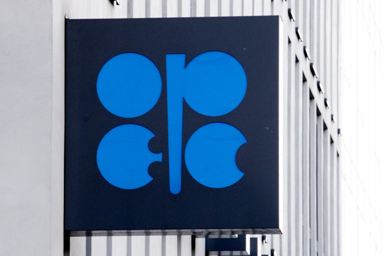 The logo of OPEC is pictured at the OPEC headquarters on the eve of the 171th meeting of the Organization of the Petroleum Exporting Countries in Vienna, on November 29, 2016.  Joe Klamar/AFP 