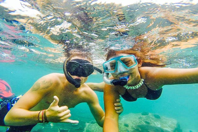 ADVENTURE TIME. Anna and I snorkeling in Koh Tao Thailand. We even saw a shark! 