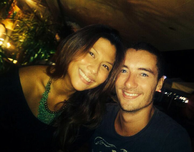 HIS PERFECT GIRL. Tom with girlfriend Anna Faustino  