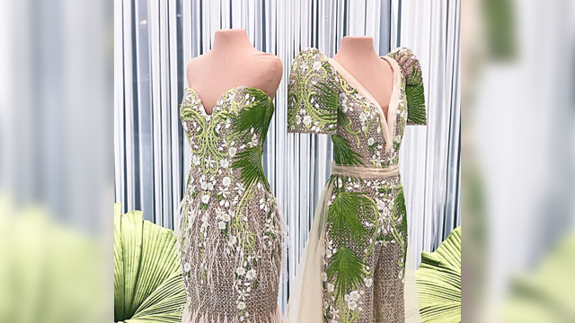 SAMPAGUITA INSPIRED. Mak Tumang releases the outfits Catriona Gray will wear for day 2 of her homecoming parade. Photo from Facebook/Mak Tumang 