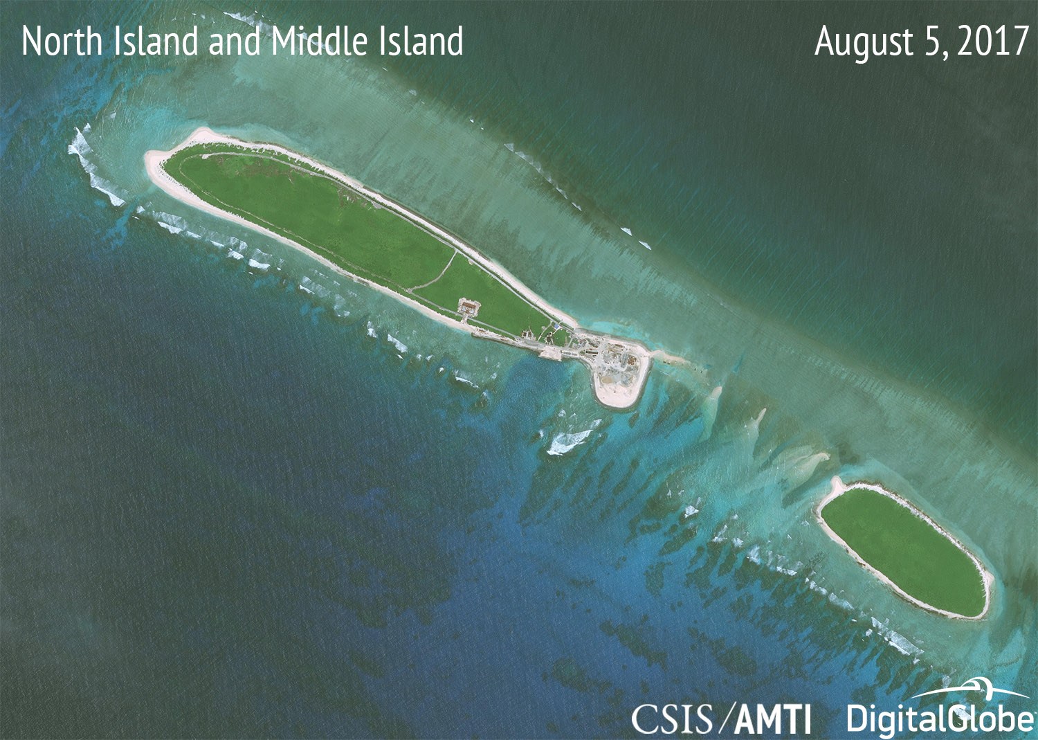 CHINA RECLAMATION. The Washington-based think tank CSIS releases photos that show China continued its reclamation activities in the South China Sea after 2015, contrary to claims by both Manila and Beijing. Photo courtesy of CSIS/AMTI and DigitalGlobe  