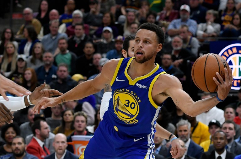 SIDELINED. Two-time MVP Steph Curry won’t see action in the Warriors’ next game against the Brooklyn Nets. Photo by Gene Sweeney Jr./Getty Images/AFP 
