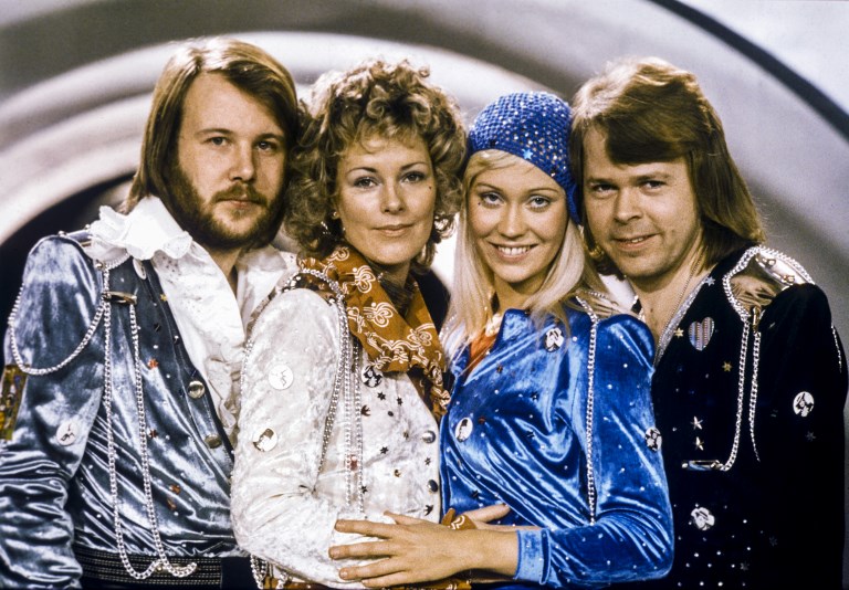 NEW SONGS. Swedish group ABBA announces they recorded two new songs, 25 years after disbanding. Picture taken in 1974 in Stockholm shows Abba members (L-R) Benny Andersson, Anni-Frid Lyngstad, Agnetha Faltskog and Bjorn Ulvaeus posing after winning the Swedish branch of the Eurovision Song Contest with their song "Waterloo." File photo by TT News Agency / Olle Lindeborg/ Sweden OUT /AFP 