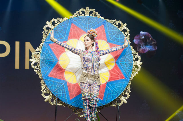 NATIONAL COSTUME. Catriona Gray wears a costume designed by Jearson Demavivas during the national costume competition of the Miss Universe 2018 pageant. Nongnooch Pattaya International Convention Exhibition in Thailand. Photo from Patrick Prather/ Miss Universe Organization    