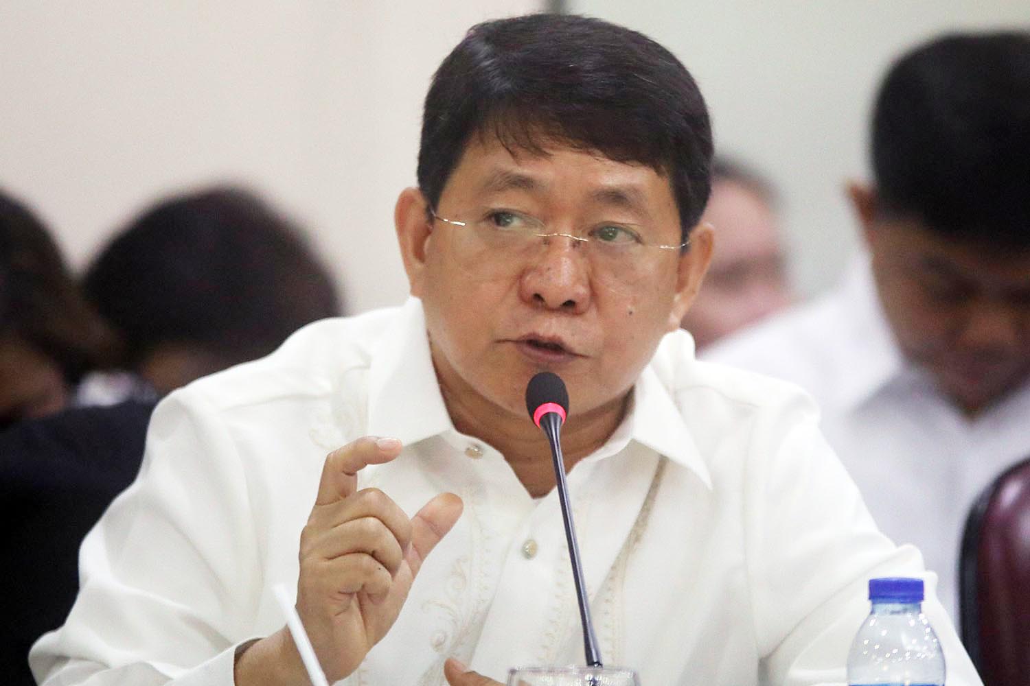 DILG CHIEF. Interior Secretary Eduardo Año says local government units may impose strict lockdowns on towns and barangays with the approval of the regional task force on coronavirus. File photo by Darren Langit/Rappler  