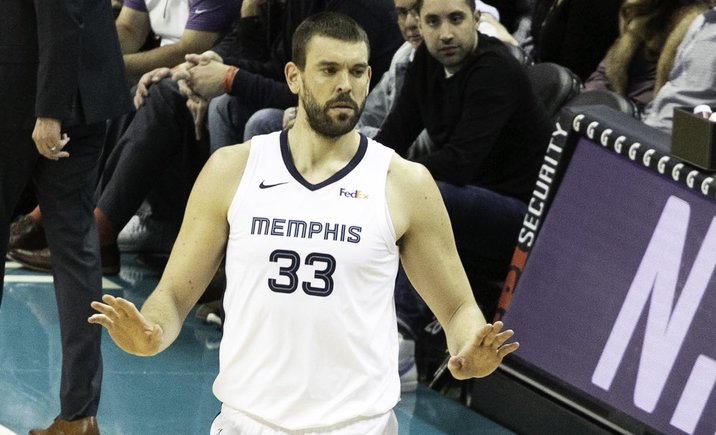 DEDICATED. The Grizzlies thank Marc Gasol for doing ‘more than just basketball’ for Memphis. Photo by Paul Mata/Rappler  