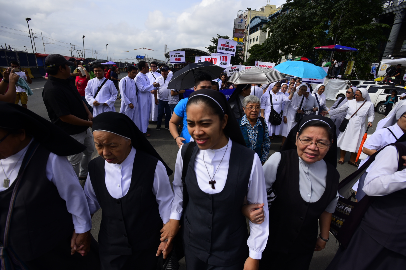 CHURCH SECTOR. Members of the various religious groups join the United People's SONA on Monday, July 23, 2018. Photo by Maria Tan/Rappler 