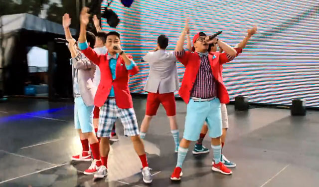 THE FILHARMONIC. The Fil-Am group makes an appearance in 'Pitch Perfect 2.' Screengrab from YouTube   