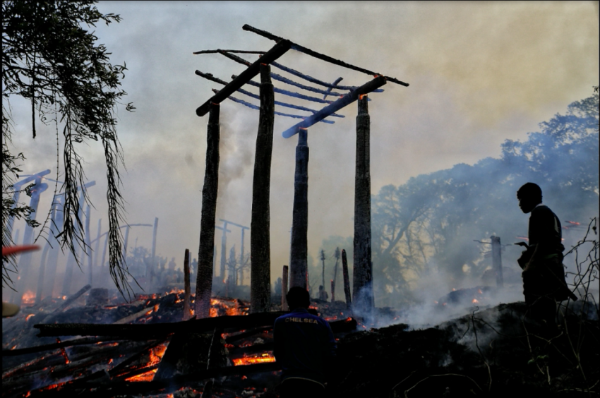Kebakaran ini menyebabkan setidaknya 60 keluarga kehilangan tempat tinggal. Foto dari kitabisa.com 