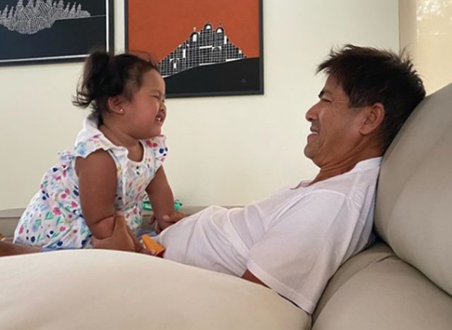 HAPPY BIRTHDAY BOSSING. Pauleen Luna shares a photo of husband Vic Sotto and their daughter Tali on his birthday. Screenshot from  Instagram/@pauleenlunasotto 