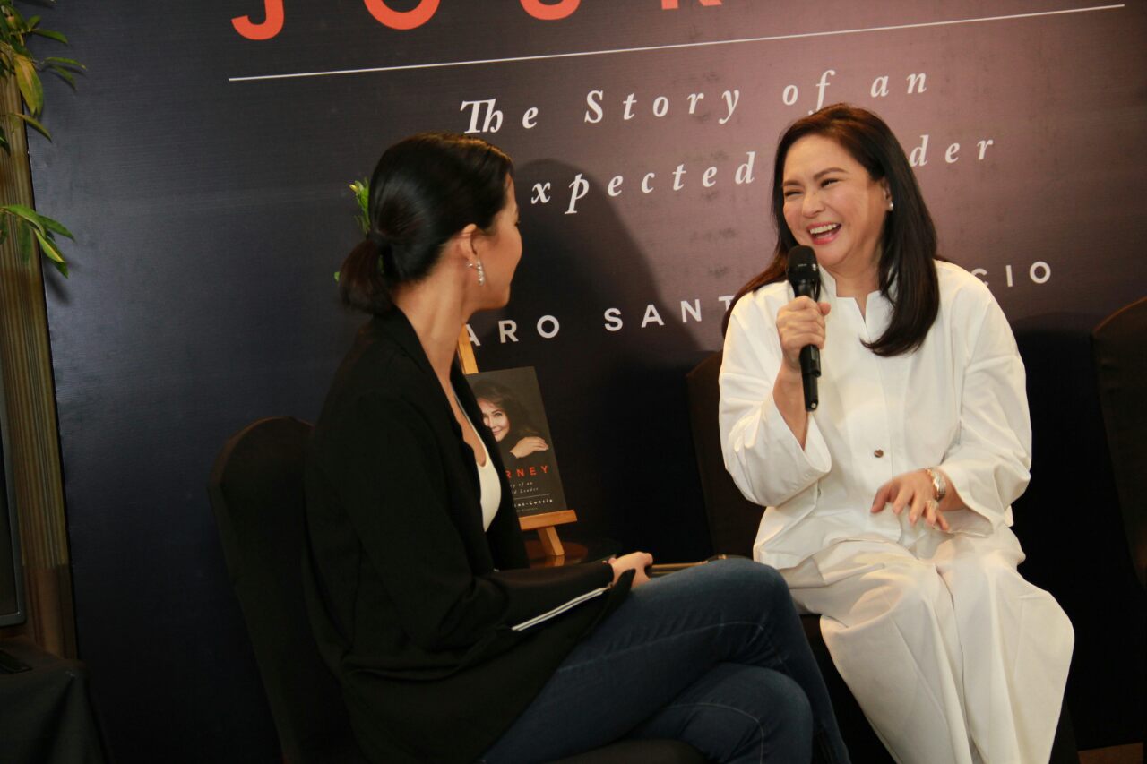 BOOk LAUNCH. Charo Santos-Concio talks about her book 'My Journey: The Story of an Unexpected Leader,' with host Bianca Gonzalez-Intal. Photo courtesy of ABS-CBN Publishing   