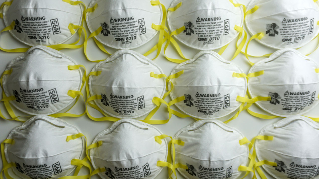 MASKS. N95 face masks produced by 3M. Photo from Shutterstock 