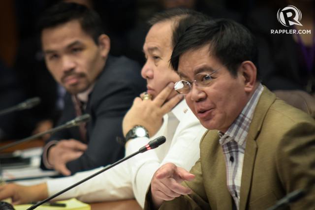 'WAKE UP CALL.' Senator Panfilo Lacson tells the PNP they need to earn the public's trust against to help them cleanse their ranks. File photo by LeAnne Jazul/Rappler
