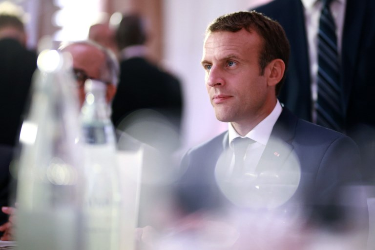 MACRON. In this file photo, French President Emmanuel Macron attends a dinner on June 20, 2017. File photo by Benjamin Cremel/AFP 