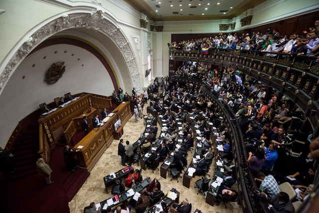 IN SESSION. A general view of the National Assembly session in Caracas, Venezuela, January 6, 2016. Miguel Gutierrez/EPA 