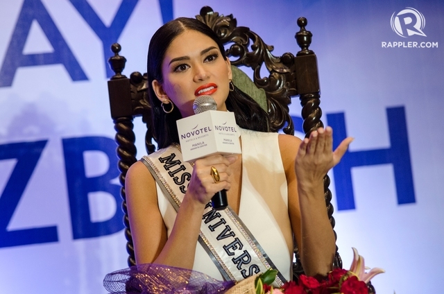 BEAUTY STANDARDS. Miss Universe Pia Wurtzbach talks about being a curvy woman in the pageant world where skinny is pretty, following the participation of Mirella Paz, a plus sized candidate in Miss Peru. File photo by Rob Reyes/Rappler  