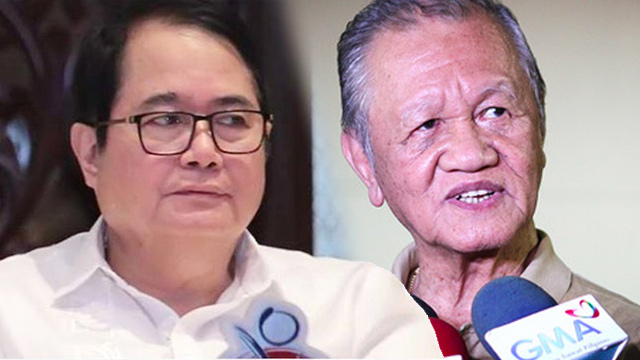 TAKING ACTION. Ricky Vargas (left) fires former POC president Peping Cojuangco from his position as chairman of Constitutional Amendments Committee. Photos from SBP (Vargas) an Rappler file (Cojuangco) 