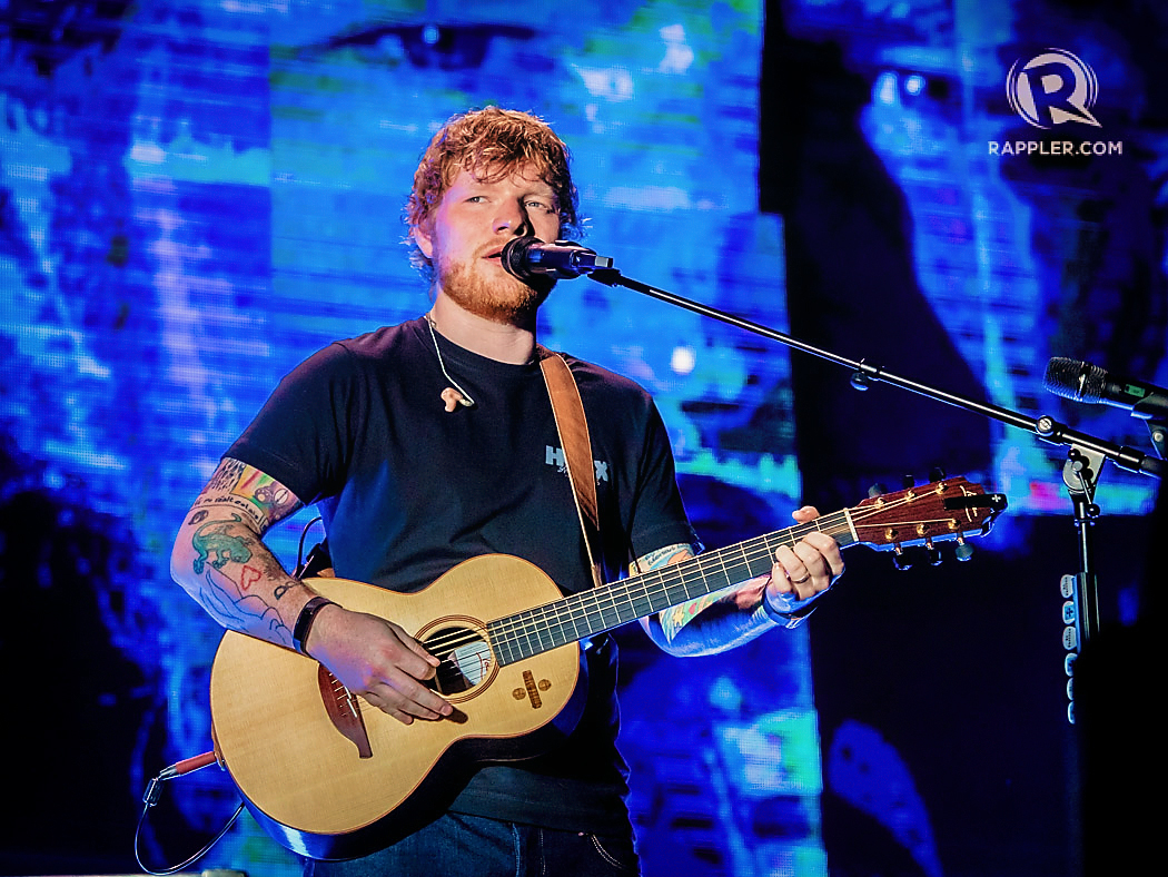 ED SHEERAN. The 'Thinking Out Loud' musician, shown here at his April 2018 Manila concert, is being sued for copyright infringement. File photo by Stephen Lavoie/Rappler 