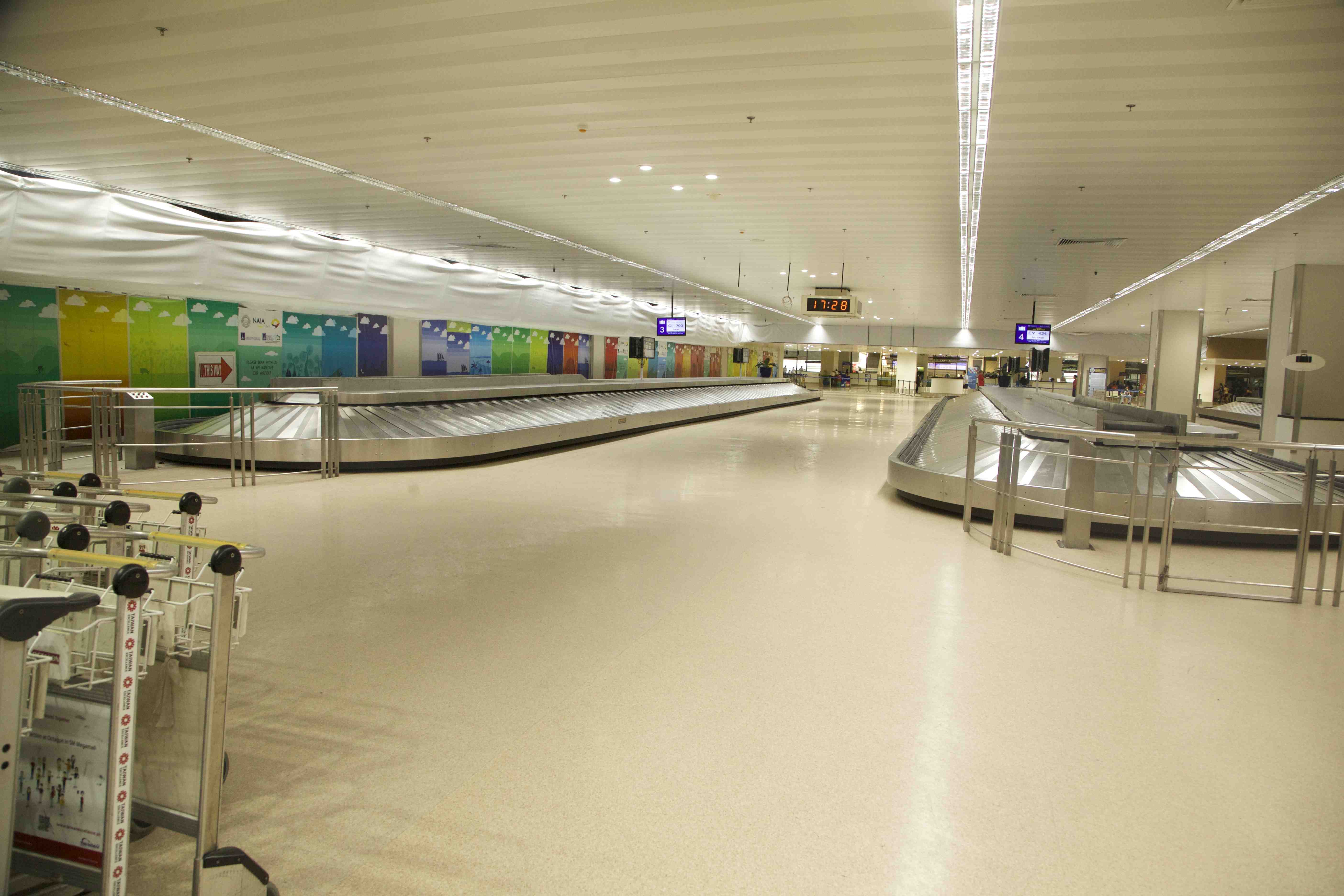 NEW. New baggage claim and conveyor area at NAIA Terminal 1.  