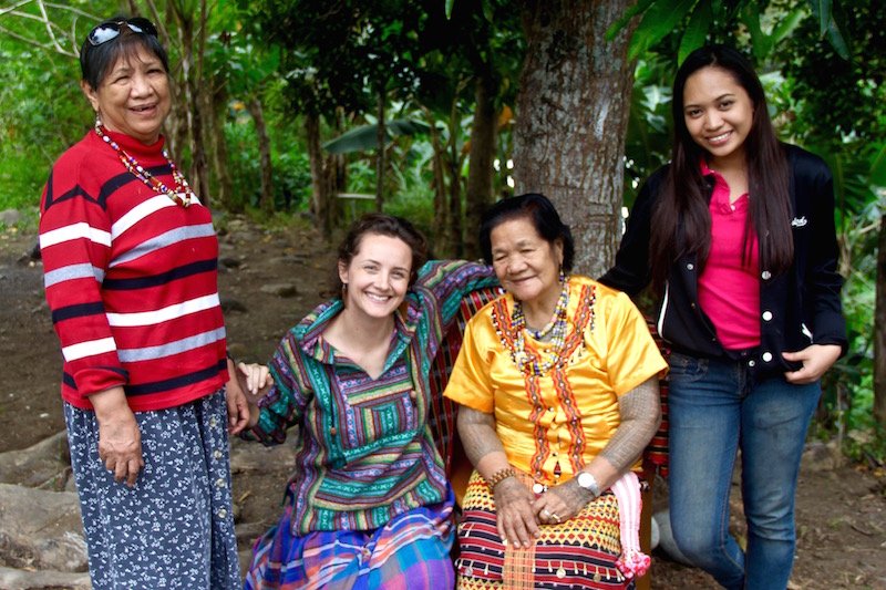 Group photo: From right to left: Dominica Gunnawa, Me, Theresa “Lasoy” Gunnawa and Dionica Alyssa Legasi in Tabok city, Kalinga Province, North Luzon, Philippines 