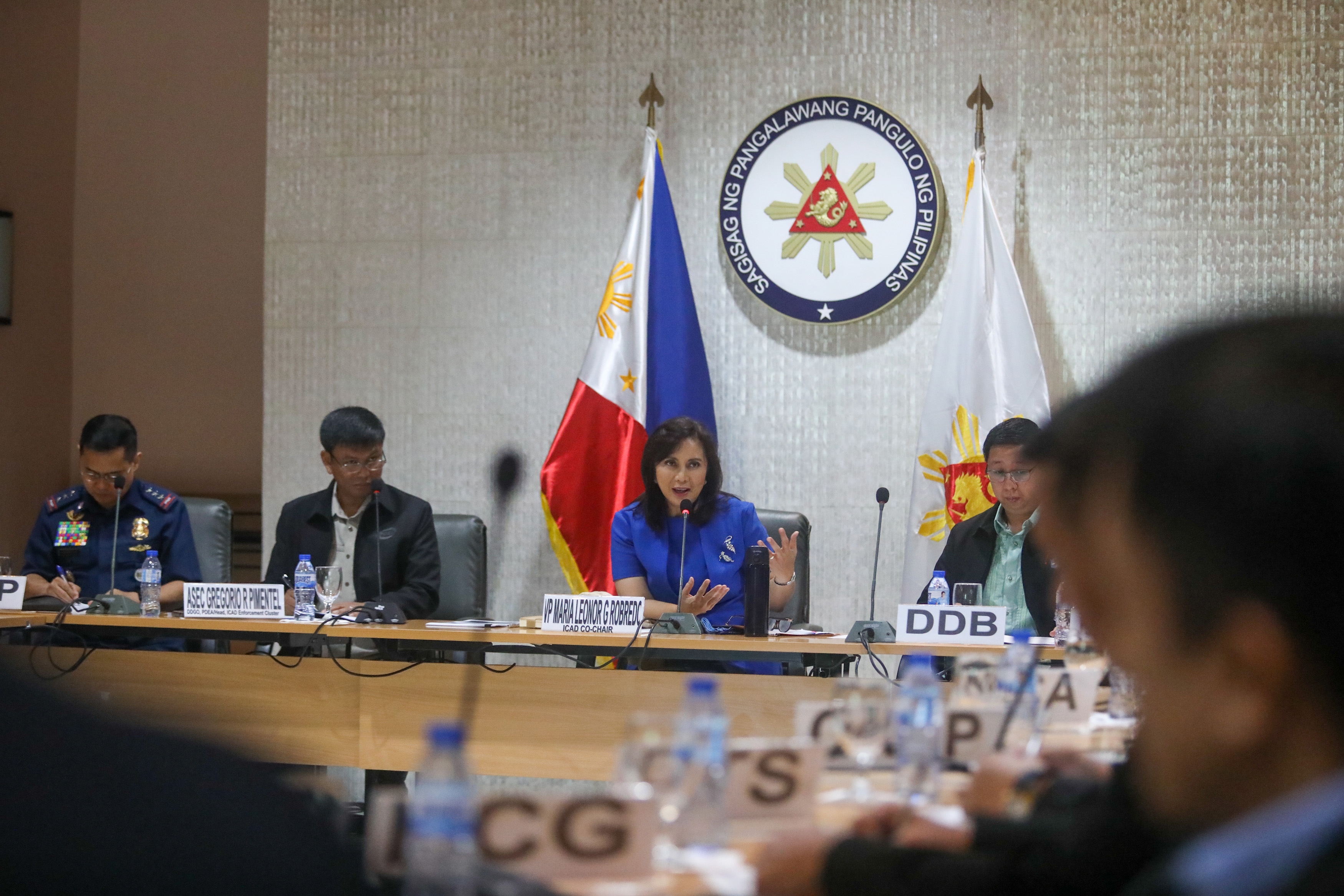 ANTI-DRUG CAMPAIGN. Vice President Leni Robredo meets with the law enforcement cluster of the Inter-agency Committee on Anti-Illegal Drugs on November 14, 2019. Photo by Charlie Villegas/OVP
  